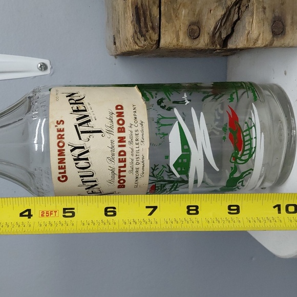 Vintage Kentucky Tavern Whiskey Bottle - Green and White - Picture 9 of 9